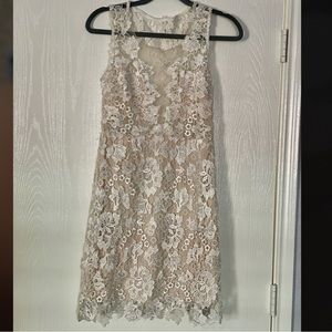 Soieblu White Lace Mini Dress